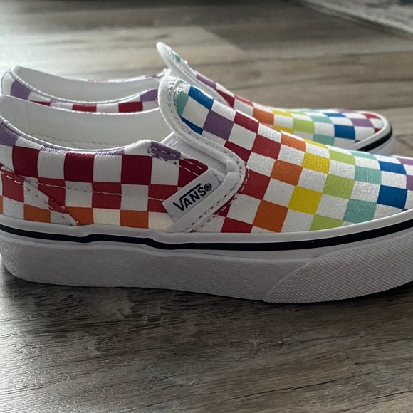 Vans Kids Colorful Checkered Slip-On Sneakers - Picture 5 of 5